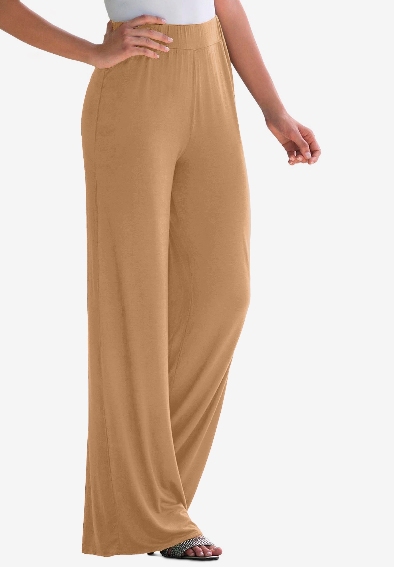 Everyday Stretch Knit Wide Leg Pant image number 0