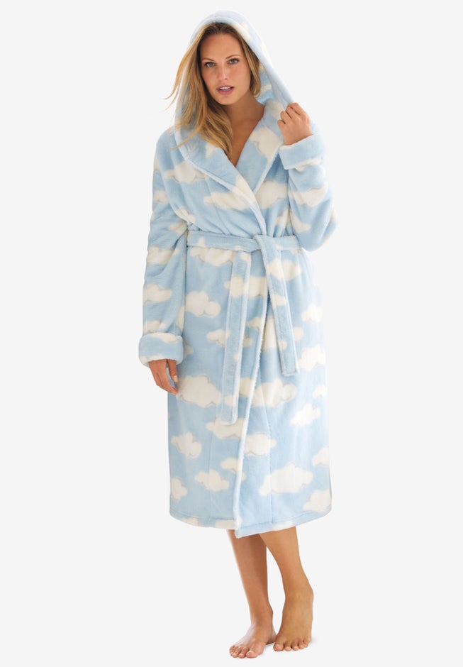 Dreams Co® Plush Hooded Wrap Robe Jessica London - Main Image