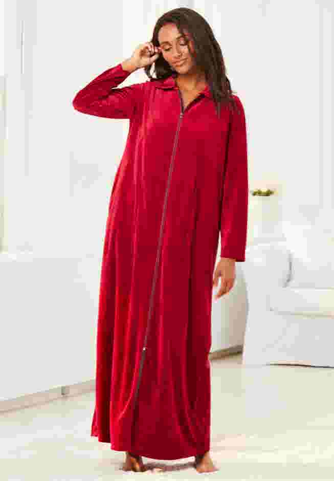 Dreams & Co® Hooded Velour Robe image number 3