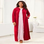 Dreams & Co® Hooded Velour Robe image number null