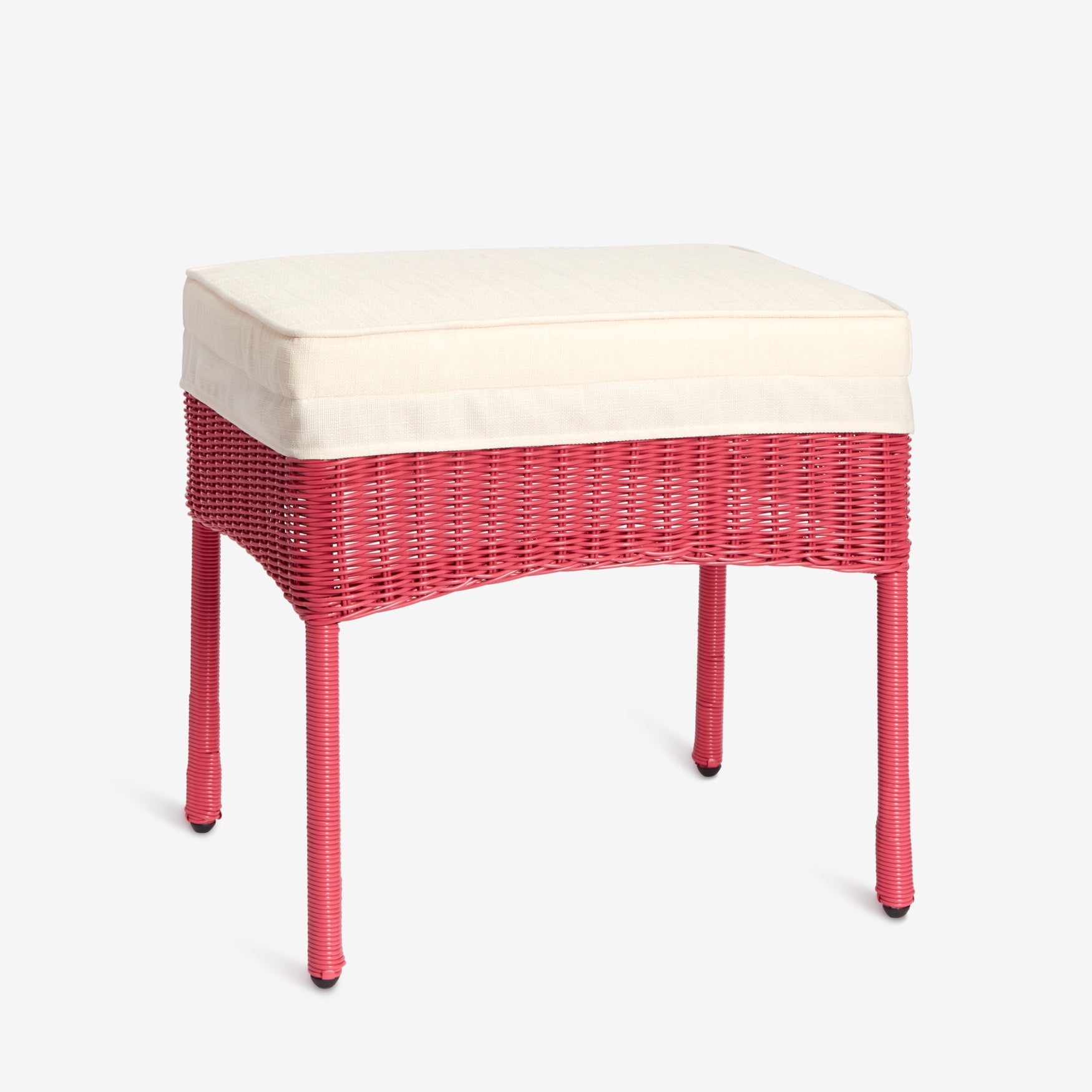 Roma All-Weather Resin Wicker Ottoman image number 0