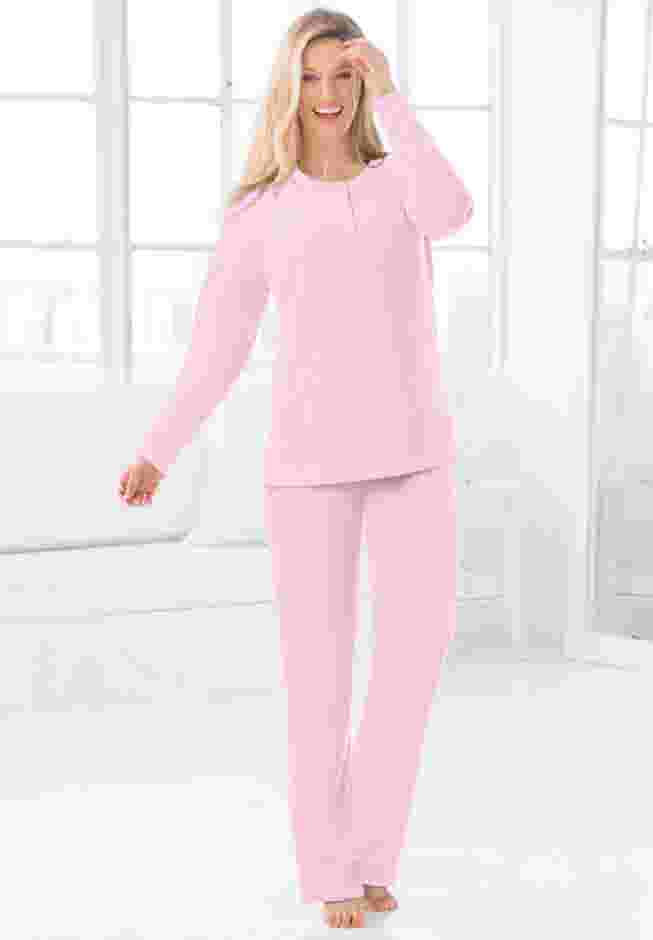 Thermal Henley Pajama Set image number 4