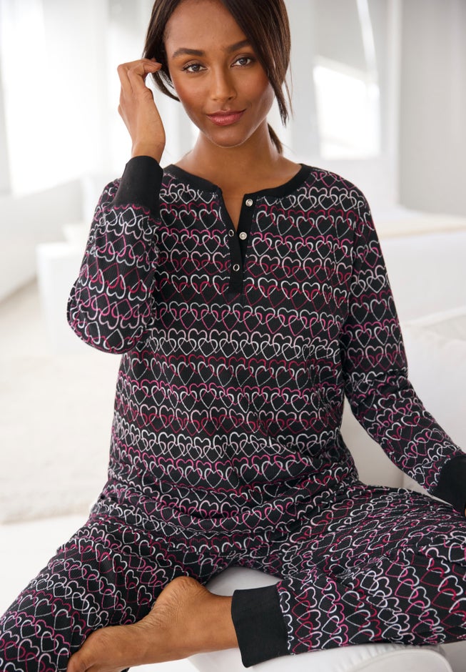 Thermal Henley Pajama Set image number 4