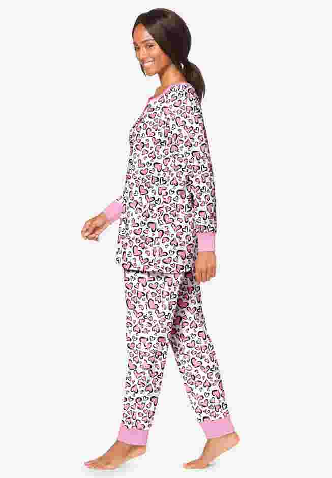 Thermal Henley Pajama Set image number 2