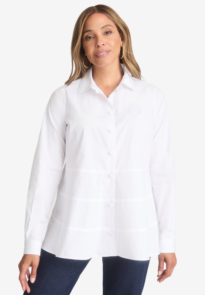 TIERED POPLIN TUNIC image number null