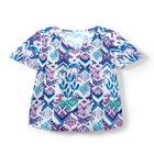 Short-Sleeve V-Neck Shirred Tee image number null