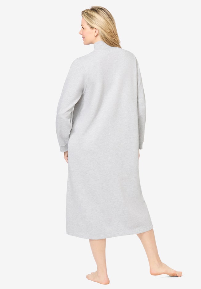 Only Necessities&reg; Fleece Snap-Front Robe image number 1
