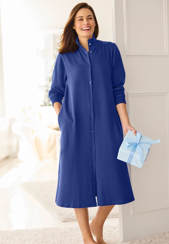 Only Necessities&reg; Fleece Snap-Front Robe image number 4
