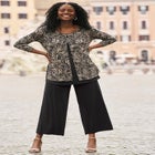 Crew Neck Double Layered Tunic image number null