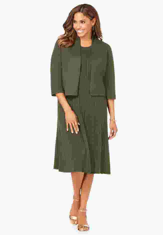 2-Piece Sweater Jacket Dress image number 0