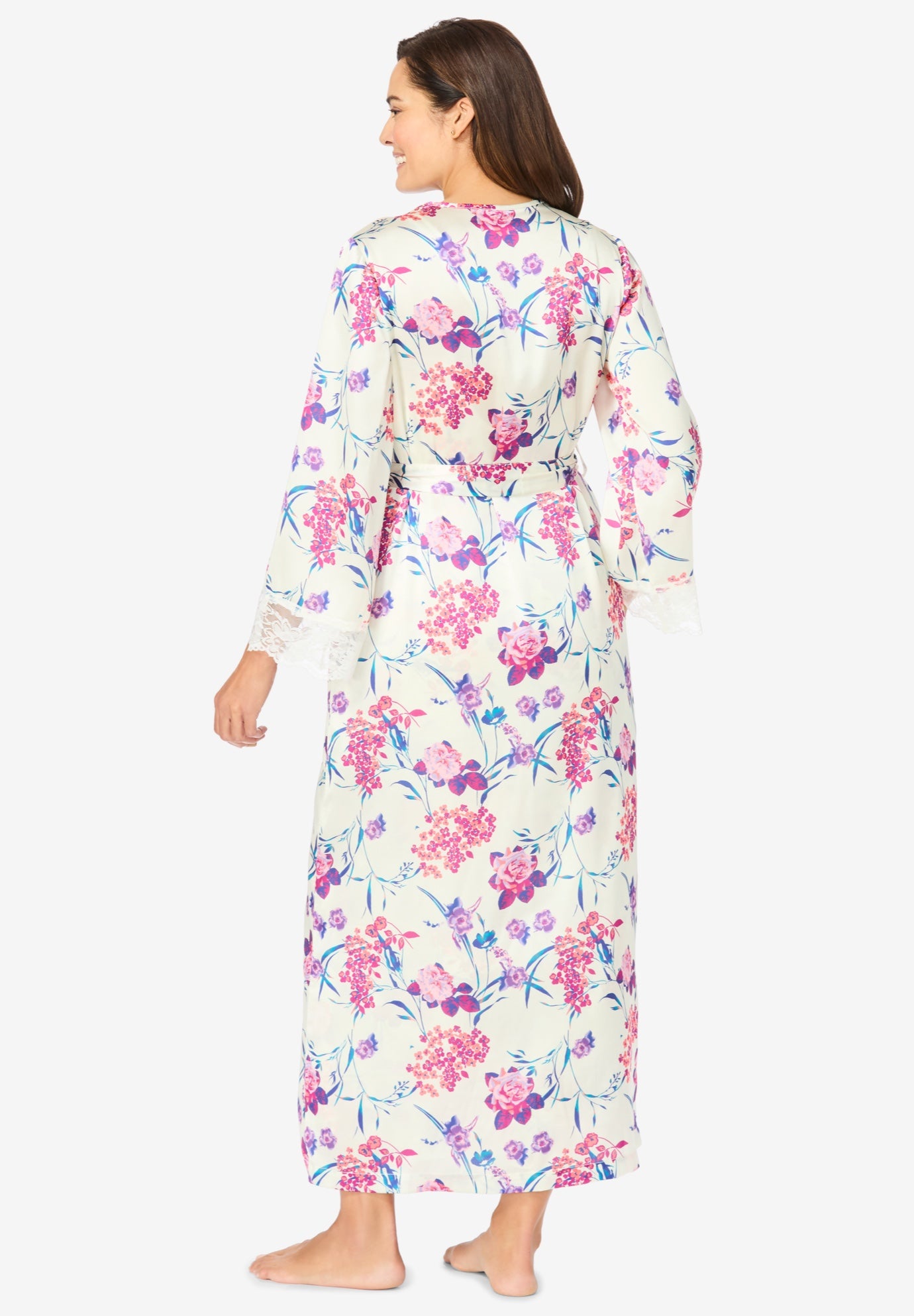 The Luxe Satin Long Peignoir Set image number 1