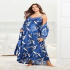 The Luxe Satin Long Peignoir Set image number null