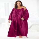 The Luxe Satin Long Peignoir Set image number null