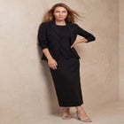 Stretch Crepe Maxi Jacket Dress image number 0