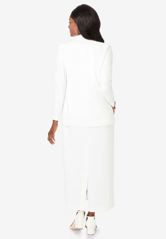 Stretch Crepe Maxi Jacket Dress image number 1
