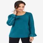 Lace Cuff Pullover image number null