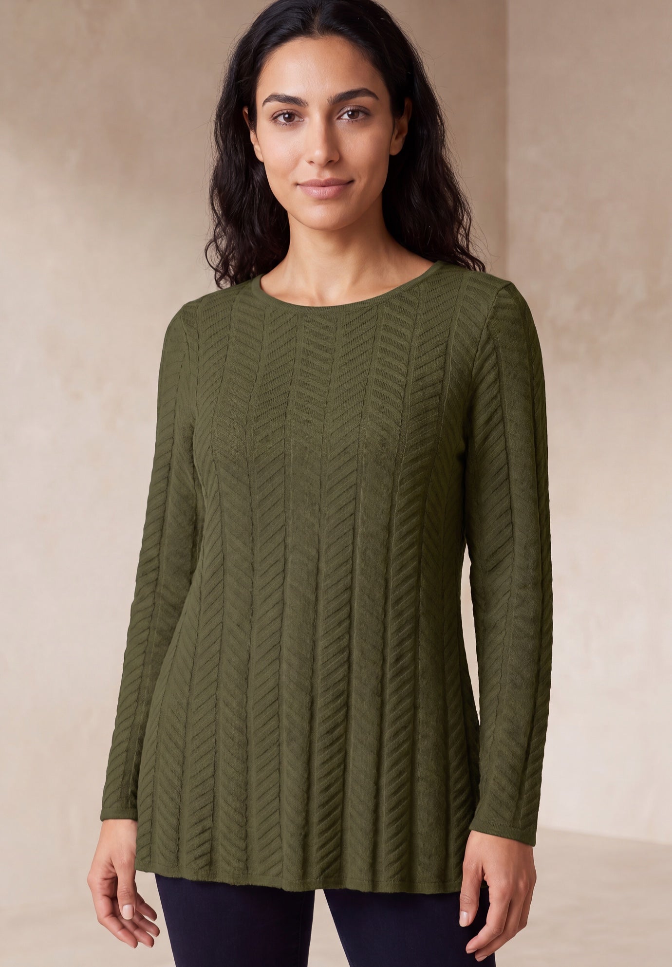 Chevron Fit & Flare Sweater image number 0