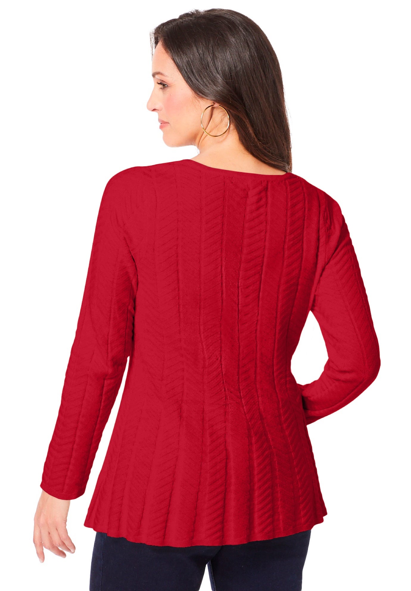 Chevron Fit & Flare Sweater image number 1