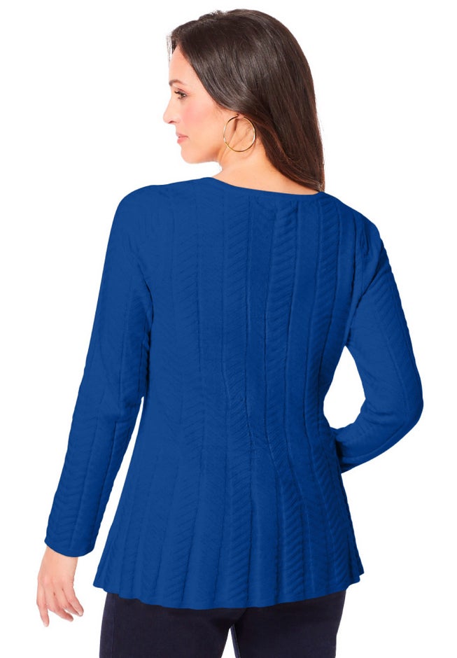 Chevron Fit & Flare Sweater image number 1