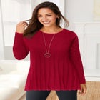 Chevron Fit & Flare Sweater image number null