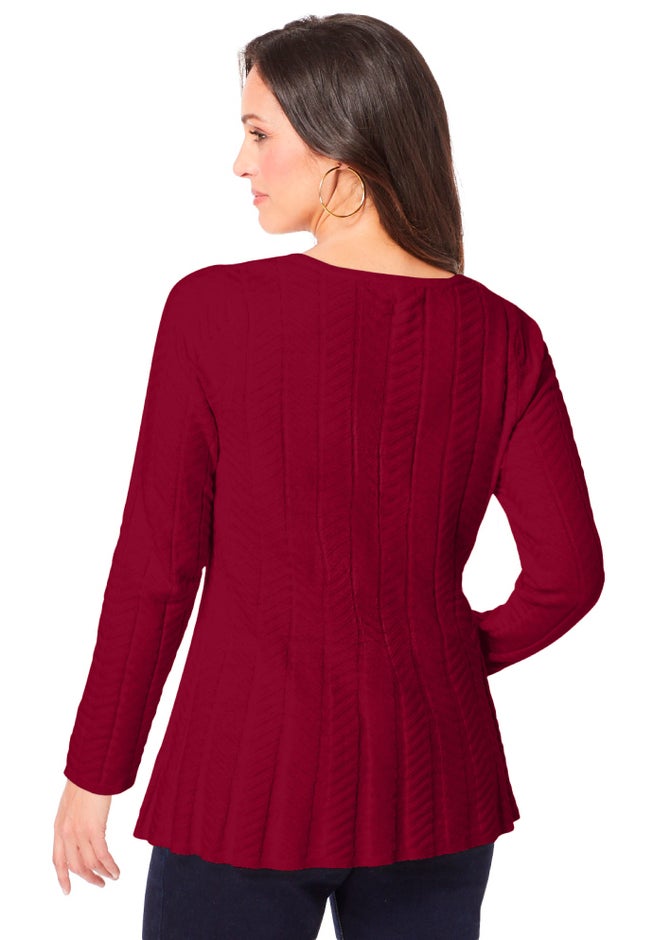 Chevron Fit & Flare Sweater image number 1