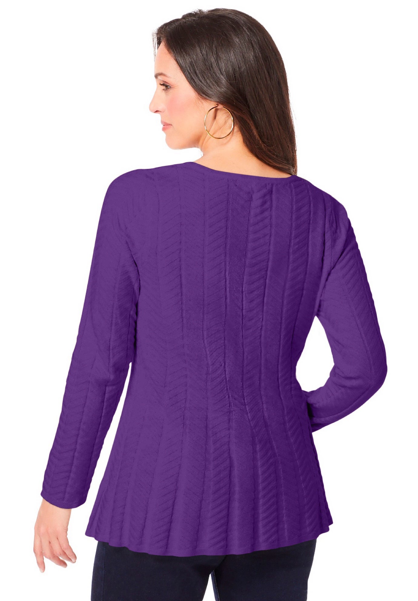 Chevron Fit & Flare Sweater image number 1