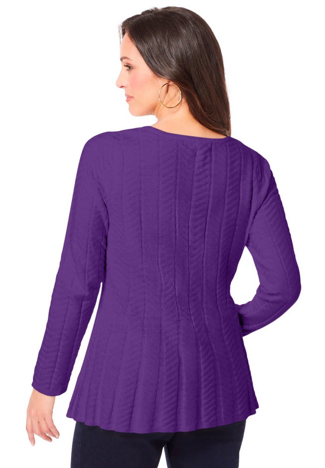 Chevron Fit & Flare Sweater image number 1