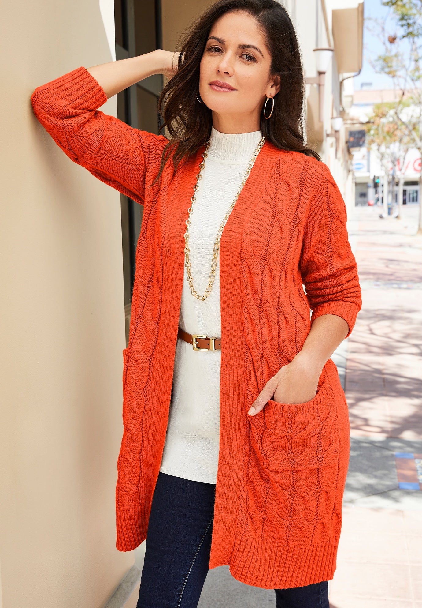 Cable Duster Sweater image number 0