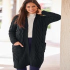 Cable Duster Sweater image number null