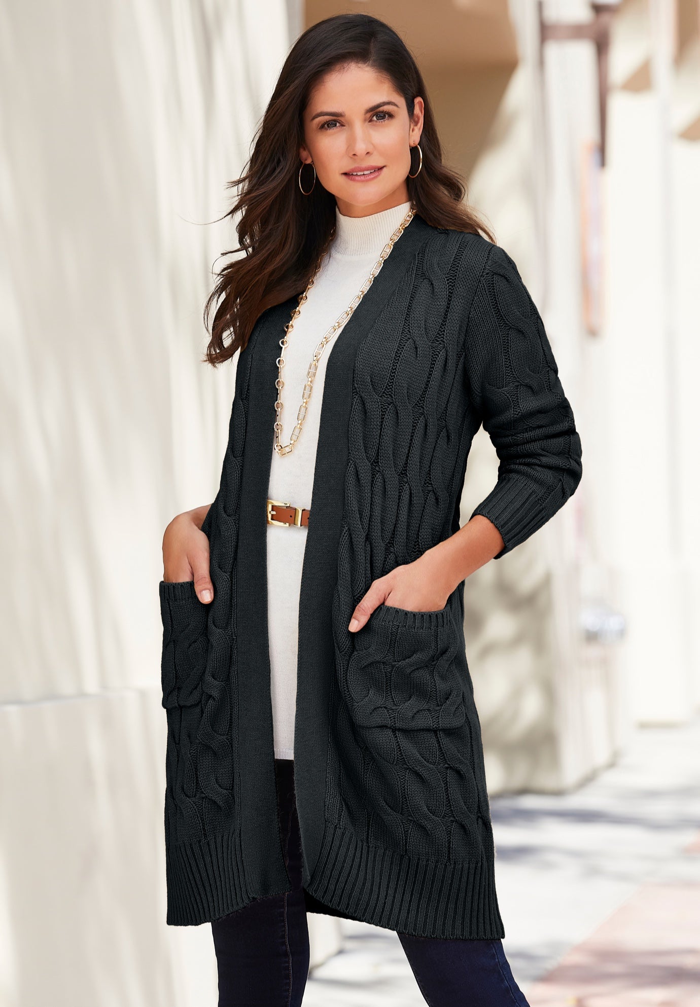 Cable Duster Sweater image number 0