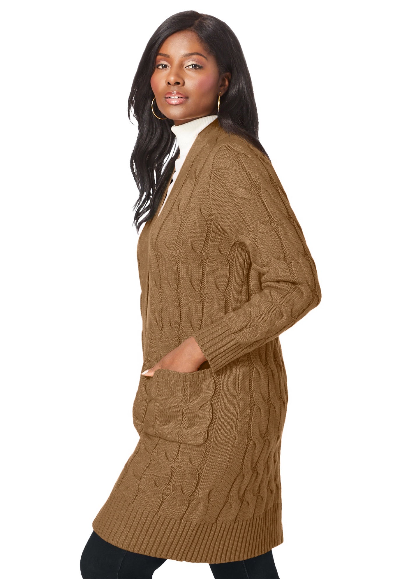 Cable Duster Sweater image number 2