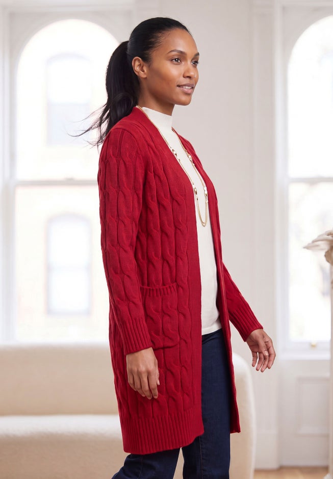 Cable Duster Sweater image number 2