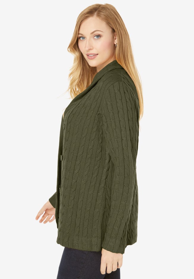 Cable Blazer Sweater image number 2