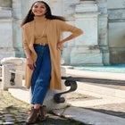 Carefree Cashmere Duster Sweater image number null