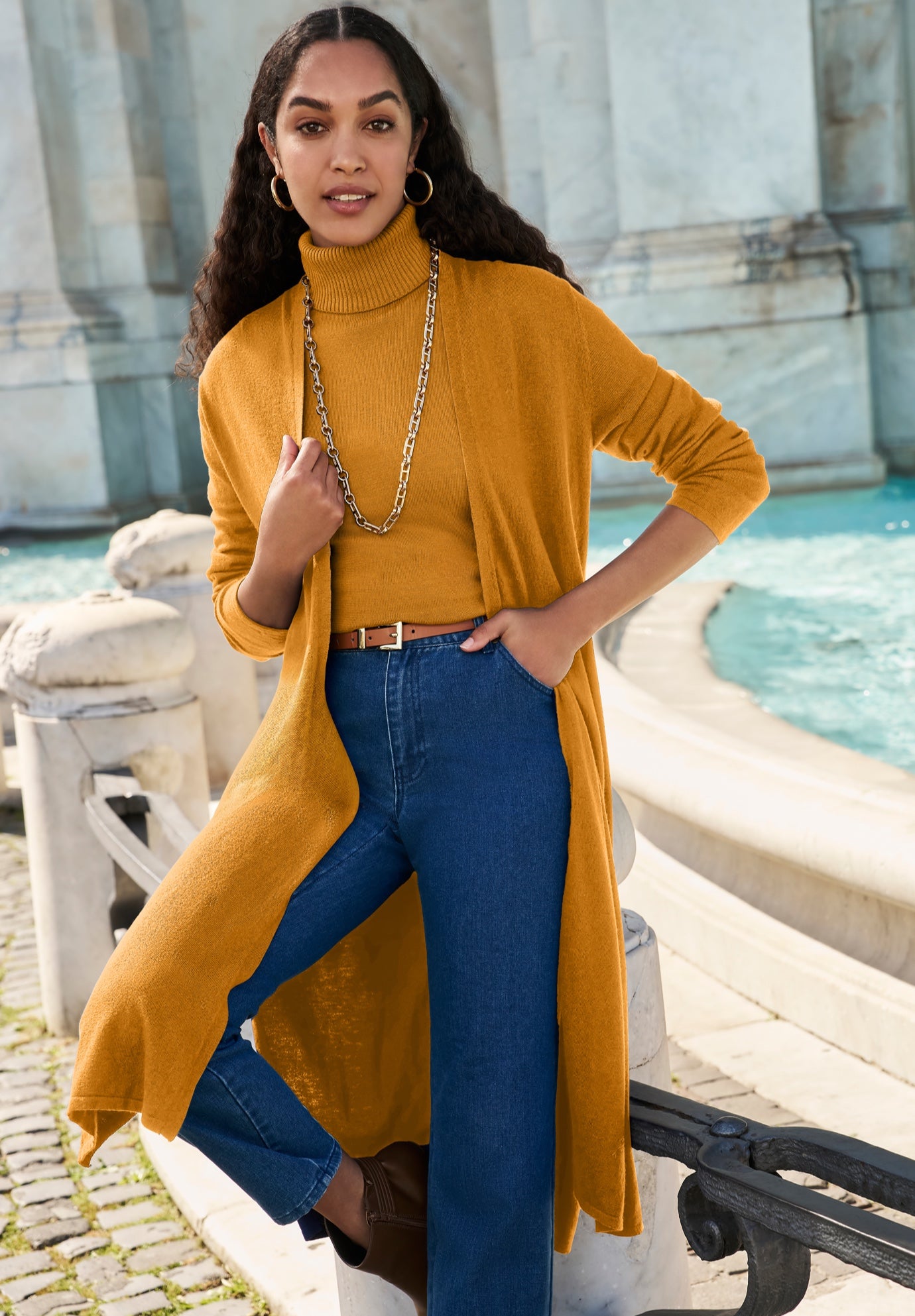 Carefree Cashmere Duster Sweater image number 0