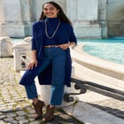 Carefree Cashmere Duster Sweater image number null