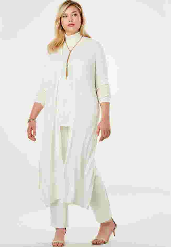 Cotton Cashmere Duster Sweater image number 6