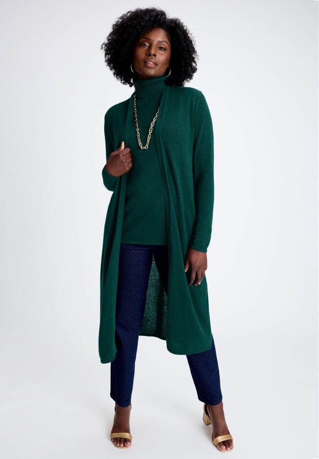 Cotton Cashmere Duster Sweater image number null