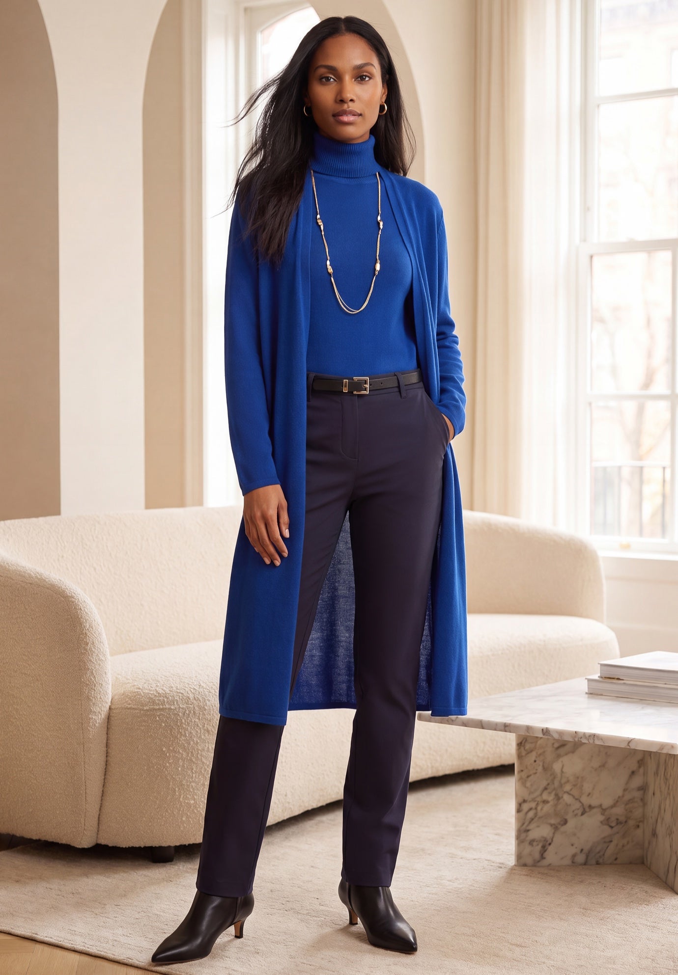 Cotton Cashmere Duster Sweater image number 0
