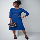 Knit Crepe Belt Dress image number null