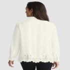 Lace Trim Bow Blouse image number null