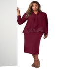 Lace Trim Bow Blouse image number null