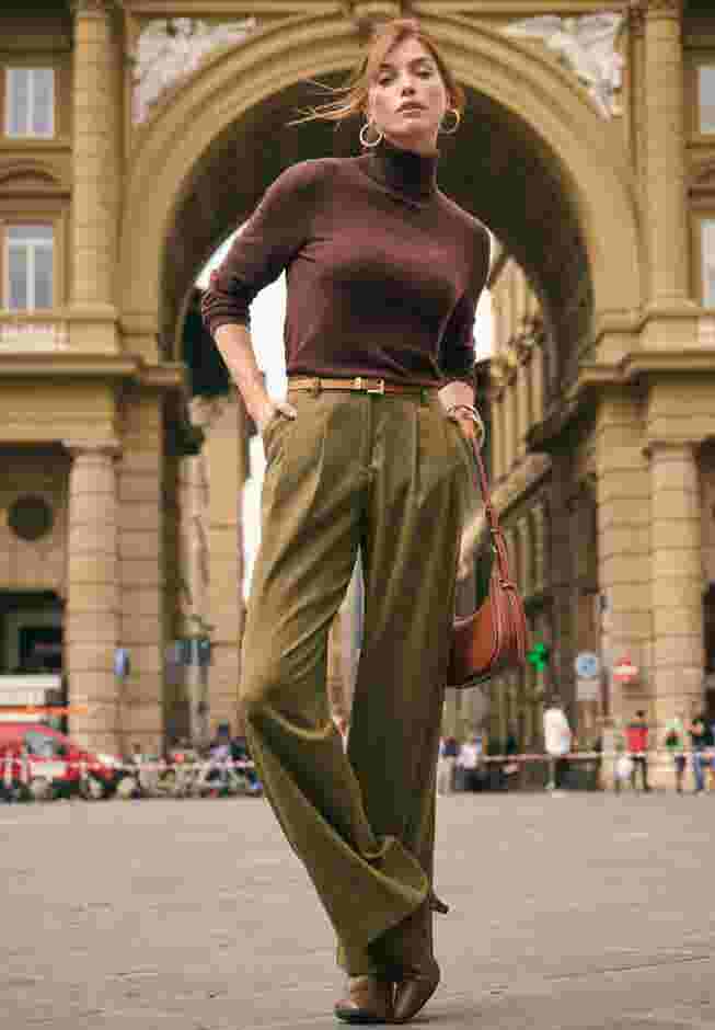 Wide Leg Pleated Trouser image number 0