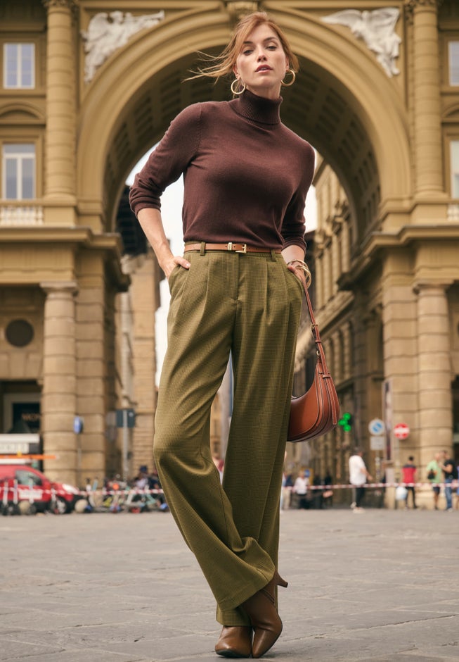 Wide Leg Pleated Trouser image number 0
