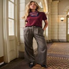 Wide Leg Pleated Trouser image number null