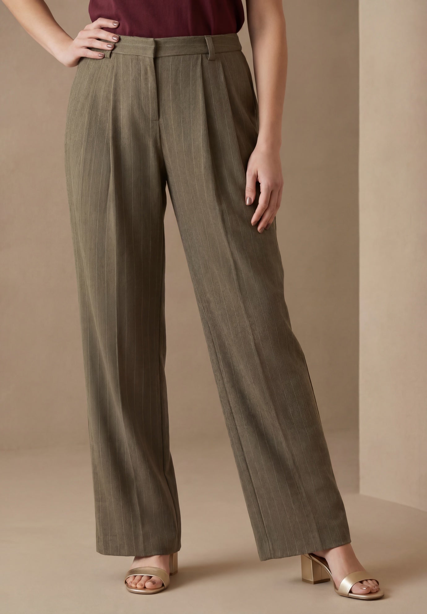 Wide Leg Pleated Trouser image number 0