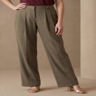 Wide Leg Pleated Trouser image number null