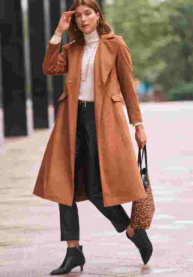 Trapeze Wool-Blend Coat image number 1