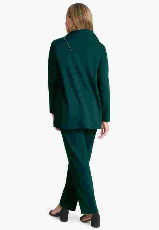 Ponte Split Neck 2-Piece Set image number 1
