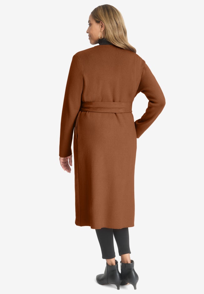 Faux Suede Coatigan image number 1